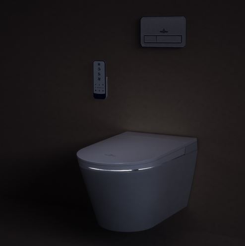 VILLEROY & BOCH TIVO sprchovacie WC s bidetovým sedátkom, SoftClosing, DirectFlush, CeramicPlus, alpská biela V22EM101 Obrázek - fotka
