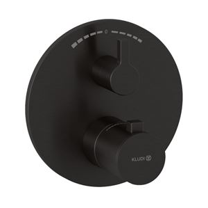 KLUDI NOVA FONTE podomietková termostatická batéria, pre 2 spotrebiče, kartáčovaný gun metal
