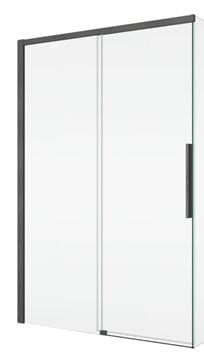 RONAL ORIANA D36S2 sprchové dvere 120x200 cm, posuvné, gun metal brushed/číre sklo