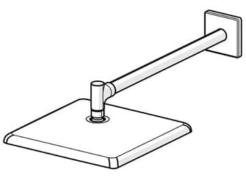 HANSA AURELIA horná sprcha 250x250 mm, s ramenom, matná čierna 4726034033 Obrázek - fotka