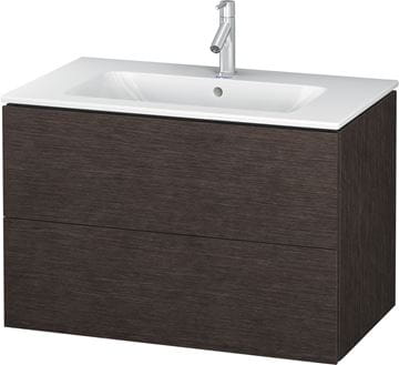 DURAVIT L-CUBE skrinka pod umývadlo 82x48,1x55 cm, 2 zásuvky, Push-open, Dark Brushed Oak