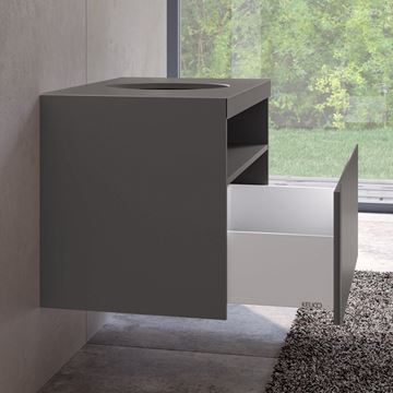 KEUCO STAGELINE skrinka pod umývadlo 80x49x55 cm, 1 zásuvka, 1 polica, matný inox 32863290000 Obrázek - fotka