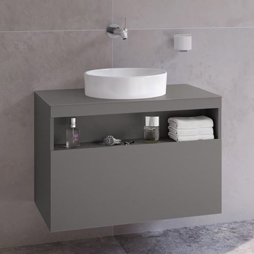 KEUCO STAGELINE skrinka pod umývadlo 80x49x55 cm, 1 zásuvka, 1 polica, matný inox 32863290000 Obrázek - fotka