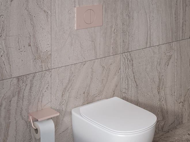 IDEAL STANDARD OLEAS M5 ovládacie tlačidlo pre dve splachovania, plast, rosé R0503RO Obrázek - fotka