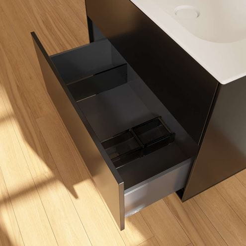 VILLEROY & BOCH FINION skrinka pod umývadlo 79,6x49,8x59,1 cm, 2 zásuvky, Push-open, Black Matt Lasquer F01000PD Obrázek - fotka