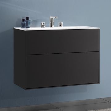 VILLEROY & BOCH FINION skrinka pod umývadlo 79,6x49,8x59,1 cm, 2 zásuvky, Push-open, Black Matt Lasquer F01000PD Obrázek - fotka