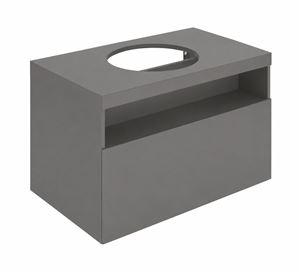 KEUCO STAGELINE skrinka pod umývadlo 80x49x55 cm, 1 zásuvka, 1 polica, matný inox