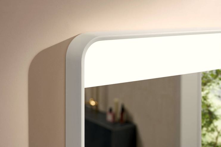 HANSGROHE XARITA LITE Q zrkadlo 60x70 cm, s osvetlením, matná biela 54957700 Obrázek - fotka