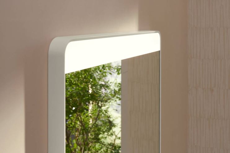 HANSGROHE XARITA LITE Q zrkadlo 60x70 cm, s osvetlením, matná biela 54957700 Obrázek - fotka