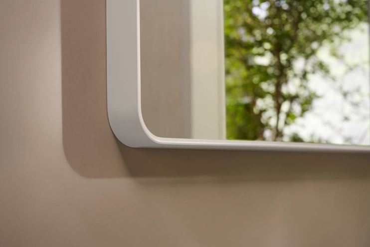 HANSGROHE XARITA LITE Q zrkadlo 60x70 cm, s osvetlením, matná biela 54957700 Obrázek - fotka