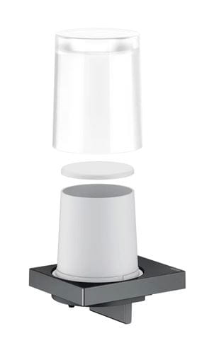 KEUCO EDITION 11 PLANNING dávkovač tekutého mydla 180 ml, nástenný, sklo, brúsený čierny chróm 11152139000 Obrázek - fotka