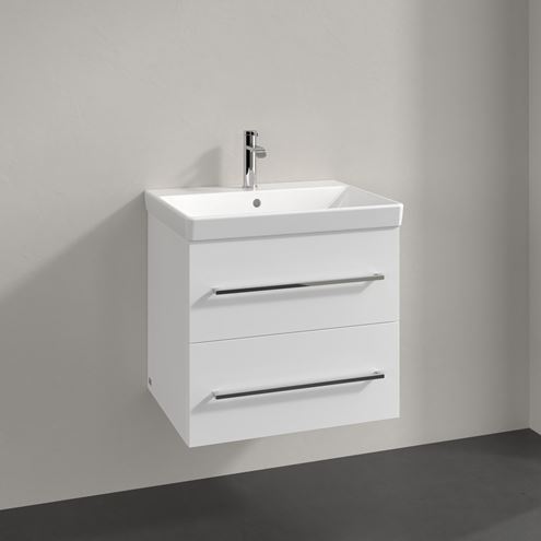 VILLEROY & BOCH AVENTO skrinka pod umývadlo 57,6x48,2x51,4 cm, 2 zásuvky, Brilliant White A88900VE Obrázek - fotka