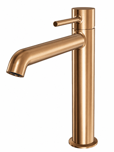 CONCEPT 300 ROUND umývadlová stojanková batéria, s odtokovou súpravou, PVD, brushed rose gold 