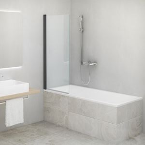 ROTH CI BAE vaňová zástena 75x150 cm, lietacia, čierna/sklo transparent