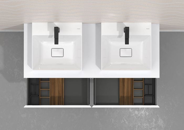 HANSGROHE INTRASTORIES priehradky do zásuvky, matná čierna, sada 54224670 Obrázek - fotka