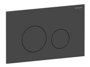 GEBERIT SIGMA 40 ovládacie tlačidlo pre dve splachovania, easy-to-clean, oceľ, matná čierna