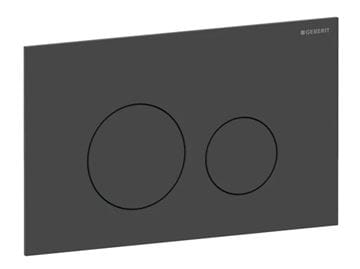 GEBERIT SIGMA 40 ovládacie tlačidlo pre dve splachovania, easy-to-clean, oceľ, matná čierna