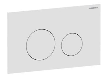 GEBERIT SIGMA 40 ovládacie tlačidlo pre dve splachovania, easy-to-clean, oceľ, matná biela