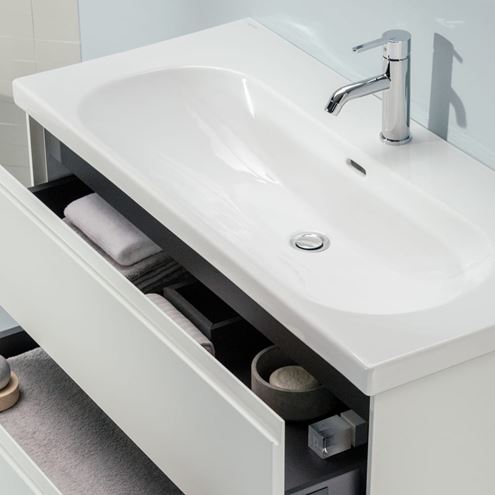 LAUFEN LUA umývadlo 100 cm, s otvorom pre batériu a prepadom H8100890001041 Obrázek - fotka