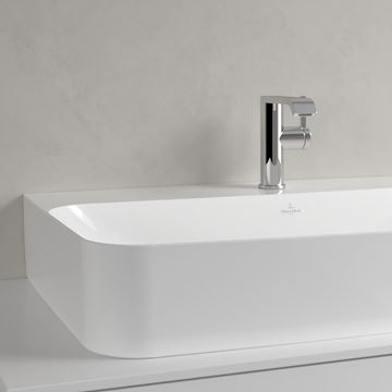 VILLEROY & BOCH FINION umývadlo na dosku 80 cm, s otvorom pre batériu a prepadom, CeramicPlus, alpská biela 41688CR1 Obrázek - fotka