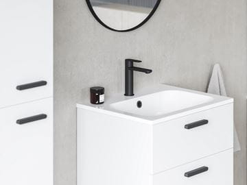 RAVAK CHROME SLIM umývadlo 60 cm, s otvorom pre batériu a prepadom, liaty mramor XJG01160001 Obrázek - fotka