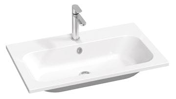 RAVAK CHROME SLIM umývadlo 80 cm, s otvorom pre batériu a prepadom, liaty mramor