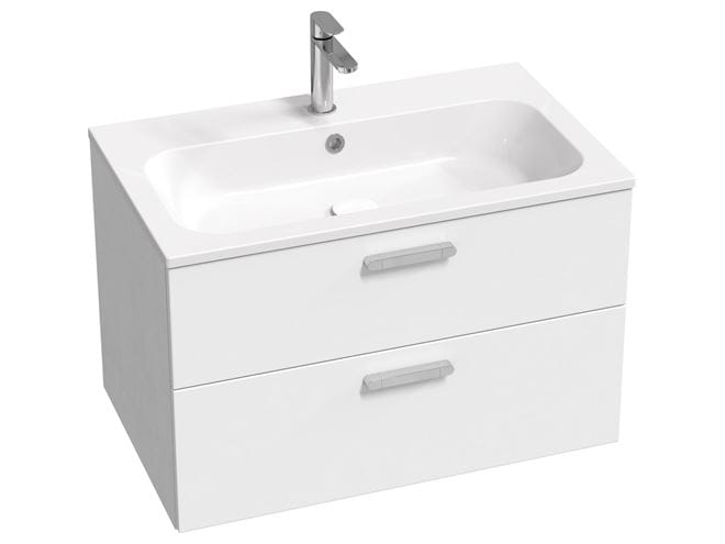 RAVAK CHROME SLIM umývadlo 80 cm, s otvorom pre batériu a prepadom, liaty mramor XJG01180001 Obrázek - fotka