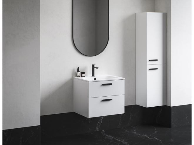 RAVAK CHROME SLIM umývadlo 80 cm, s otvorom pre batériu a prepadom, liaty mramor XJG01180001 Obrázek - fotka