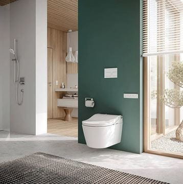 CONCEPT 300 WASHLET bidetové sedátko, okrúhle, SoftClose, biela/strieborné lemovanie 801EG-CON-DUS-R Obrázek - fotka