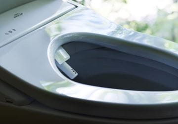 CONCEPT 300 WASHLET bidetové sedátko, okrúhle, SoftClose, biela/strieborné lemovanie 801EG-CON-DUS-R Obrázek - fotka