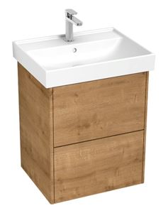 LAUFEN FIORA skrinka pod umývadlo 55,7x45,3x67,4 cm, 2 zásuvky, Push-open, dub