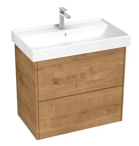 LAUFEN FIORA skrinka pod umývadlo 75,9x45,3x67,4 cm, 2 zásuvky, Push-open, dub