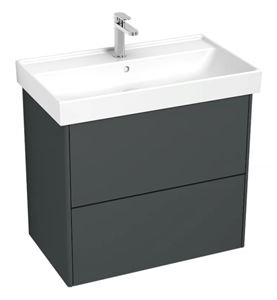 LAUFEN FIORA skrinka pod umývadlo 75,9x45,3x67,4 cm, 2 zásuvky, Push-open, lesklá šedá
