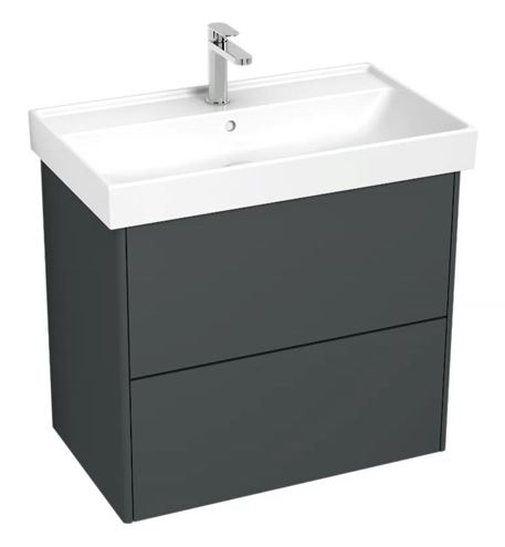 LAUFEN FIORA skrinka pod umývadlo 75,9x45,3x67,4 cm, 2 zásuvky, Push-open, lesklá šedá H40F9934013011 Obrázek - Hlavní obrázek