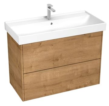 LAUFEN FIORA skrinka pod umývadlo 95,7x45,3x67,4 cm, 2 zásuvky, Push-open, dub
