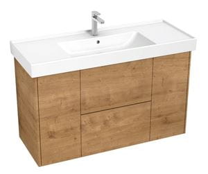 LAUFEN FIORA skrinka pod umývadlo 115,5x45,3x67,4 cm, 2 zásuvky, 2 dvere, Push-open, dub