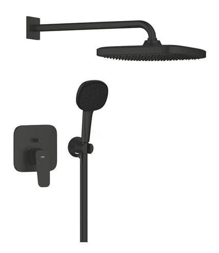 GROHE CUBEO sprchový set s podomietkovou batériou, horná sprcha, ručná sprcha s 3 prúdmi, hadica, držiak, matte black 1053362430 Obrázek - Hlavní obrázek