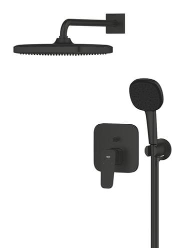 GROHE CUBEO sprchový set s podomietkovou batériou, horná sprcha, ručná sprcha s 3 prúdmi, hadica, držiak, matte black 1053362430 Obrázek - fotka