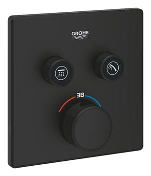 GROHE GROHTHERM SMARTCONTROL podomietková termostatická batéria, pre 2 spotrebiče, Water Saving, phantom black