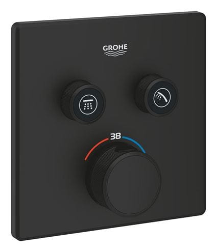 GROHE GROHTHERM SMARTCONTROL podomietková termostatická batéria, pre 2 spotrebiče, Water Saving, phantom black 102166KF00 Obrázek - Hlavní obrázek