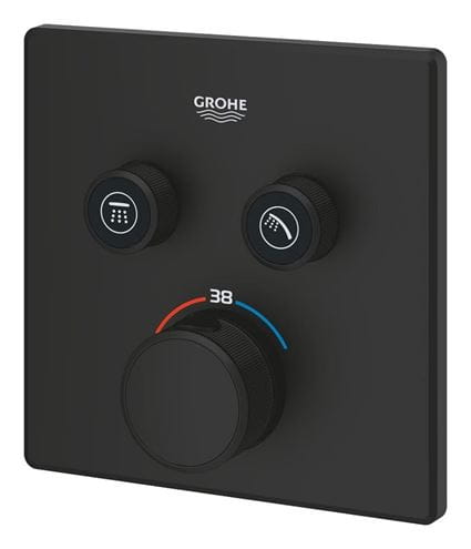 GROHE GROHTHERM SMARTCONTROL podomietková termostatická batéria, pre 2 spotrebiče, Water Saving, phantom black 102166KF00 Obrázek - fotka