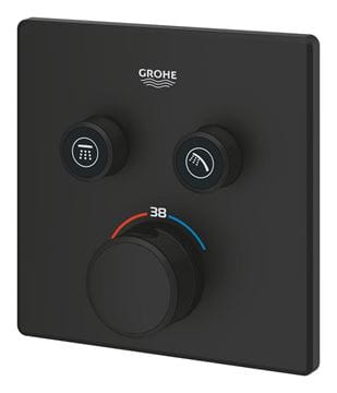 GROHE GROHTHERM SMARTCONTROL podomietková termostatická batéria, pre 2 spotrebiče, Water Saving, phantom black 102166KF00 Obrázek - fotka