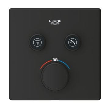 GROHE GROHTHERM SMARTCONTROL podomietková termostatická batéria, pre 2 spotrebiče, Water Saving, phantom black 102166KF00 Obrázek - fotka