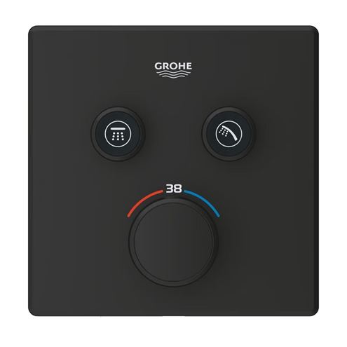 GROHE GROHTHERM SMARTCONTROL podomietková termostatická batéria, pre 2 spotrebiče, Water Saving, phantom black 102166KF00 Obrázek - fotka