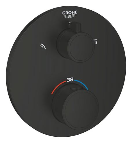 GROHE GROHTHERM podomietková termostatická batéria, pre 2 spotrebiče, Water Saving, phantom black 1022082430 Obrázek - Hlavní obrázek