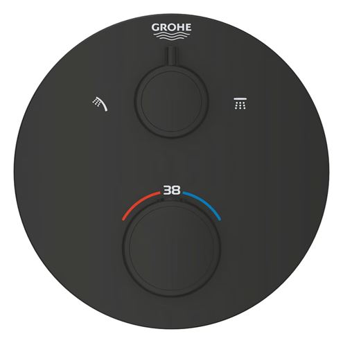 GROHE GROHTHERM podomietková termostatická batéria, pre 2 spotrebiče, Water Saving, phantom black 1022082430 Obrázek - fotka