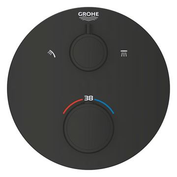 GROHE GROHTHERM podomietková termostatická batéria, pre 2 spotrebiče, Water Saving, phantom black 1022082430 Obrázek - fotka
