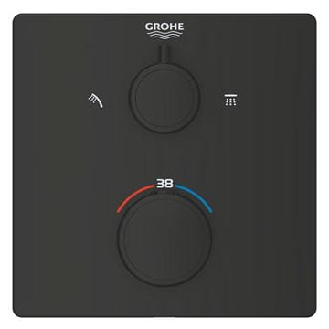 GROHE GROHTHERM podomietková termostatická batéria, pre 2 spotrebiče, matte black 1022092430 Obrázek - fotka