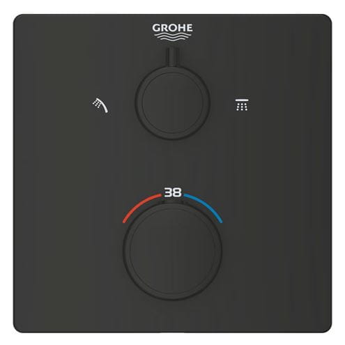 GROHE GROHTHERM podomietková termostatická batéria, pre 2 spotrebiče, matte black 1022092430 Obrázek - fotka