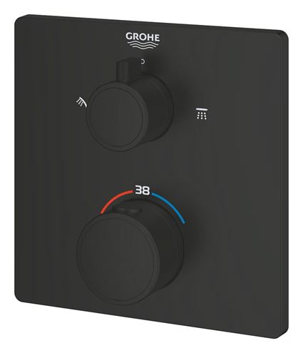 GROHE GROHTHERM podomietková termostatická batéria, pre 2 spotrebiče, matte black 1022092430 Obrázek - fotka